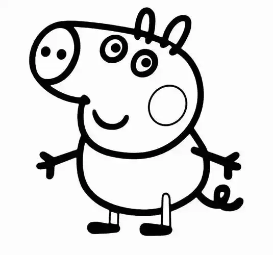 【今日分享】小猪佩奇简笔画(打印出来放在美工区)点赞拿图