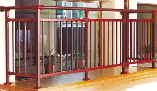 竖栏阳台护栏木纹型