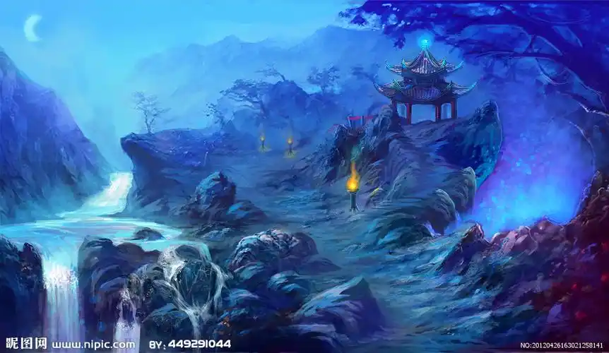 江湖笑游戏背景设计图__风景漫画_动漫动画_设计图库_昵图网nipic.com