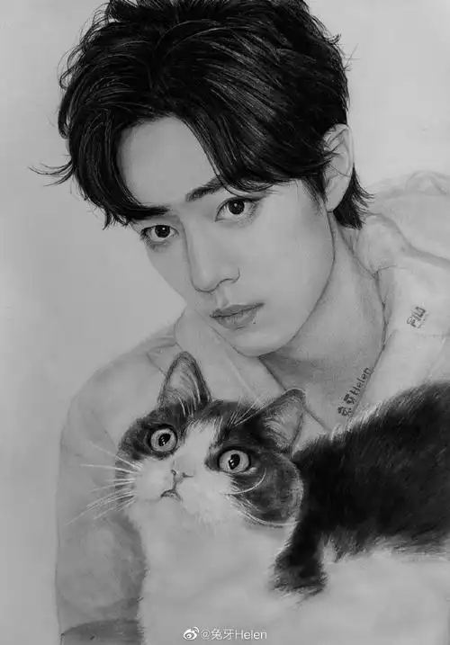 我画的就是肖战#(近期肖战绘画合集)#肖战余生请多指教#图禁二改/禁