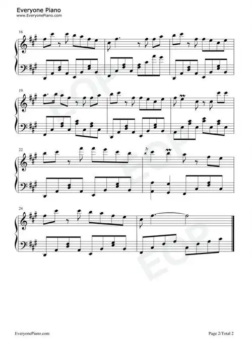 燕无歇钢琴谱心多憔悴爱付与东流的水抖音热歌