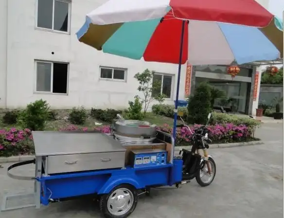 上海上海电动三轮烤饼车电动小吃车随意开动做早餐,烤大饼首先机械