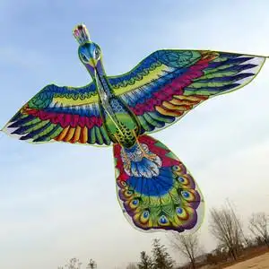 孔雀风筝个性特色好看漂亮的中国风凤凰高端带轮盘带线套装易放飞