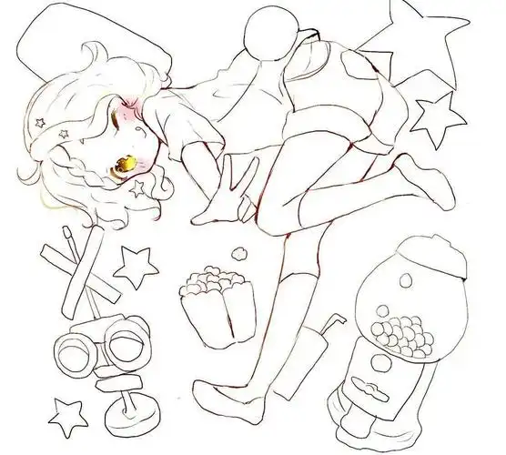 绘画素材分享线稿分享第2期新手练习动漫萝莉风少女线稿84p