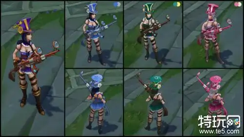 皮城女警 默认皮肤即将到来的炫彩皮肤泳池派对系列即将到来的皮肤