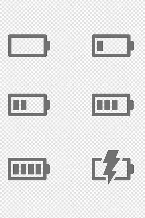 手机电量网页小图标线稿图片