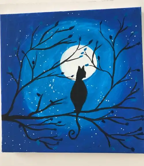 鲁村小学特色课程——丙烯颜料画