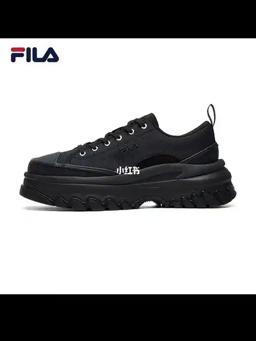 斐乐增高帆布鞋