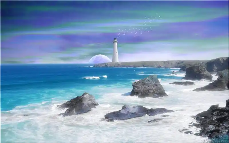 梦幻风景3d渲染壁纸