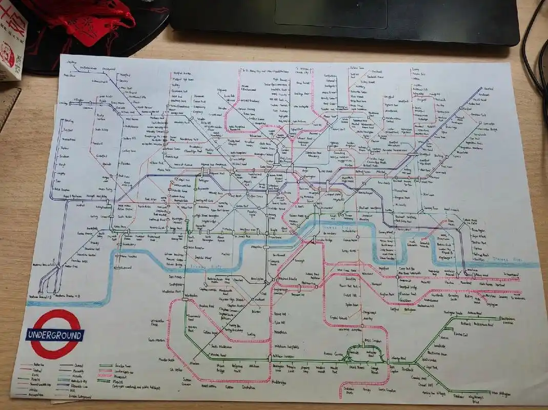 【库存】伦敦地铁线路全图