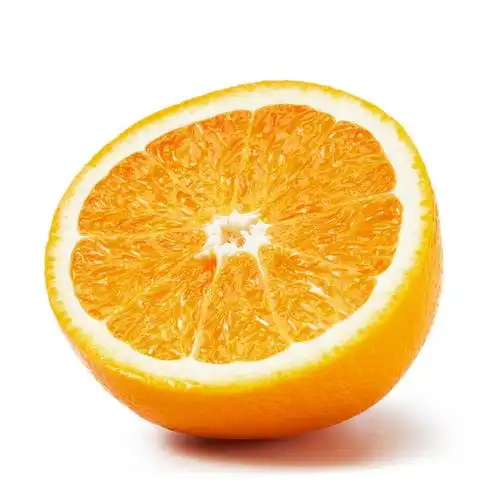 白底水果橙子切开橙子半个橙子鲜橙