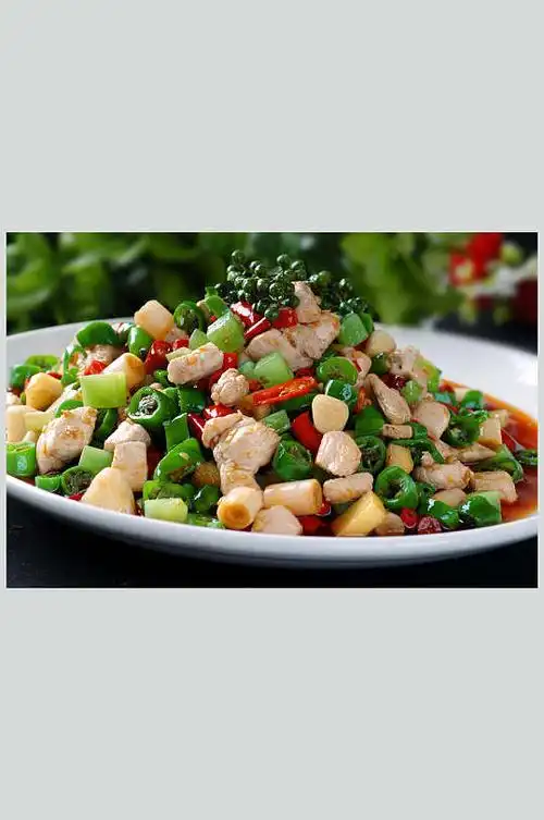 高清美食餐饮图片特色菜品-鲜椒鸡丁