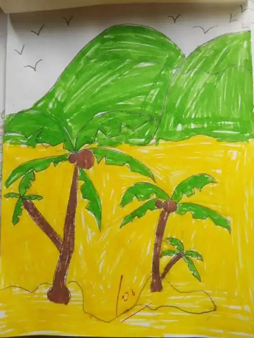 爱欣学校三年级(3)班同学们的作品风景画90