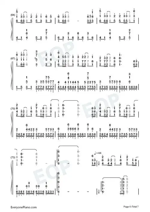 请笃信一个梦-姜子牙片尾曲双手简谱预览6