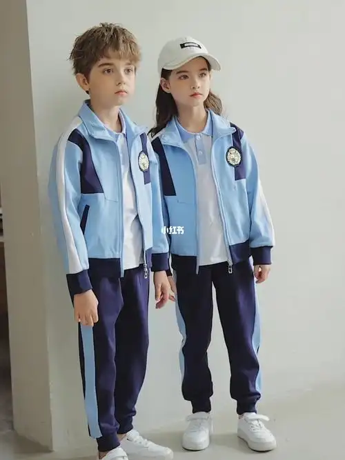 新款蓝色中小学生校服运动班服幼儿园园服新