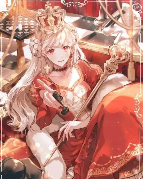 出单带皇冠穿礼服动漫少女