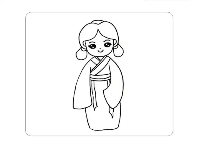 古装小女生简笔画