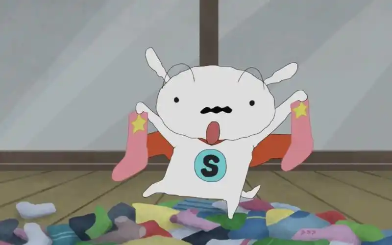 超级小白第46话华丽晾衣服