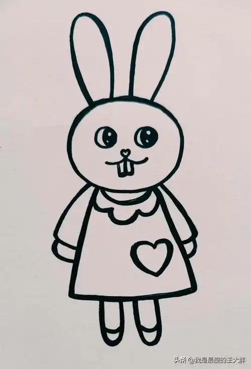 兔子怎么画简笔画可爱 一只,本人拍摄儿童7,第七步:添加背景用简又萌