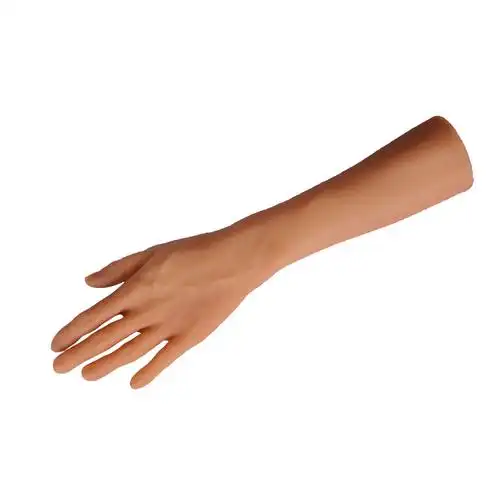 男手模型仿真硅胶直播道具假手真人倒模针灸服装模特