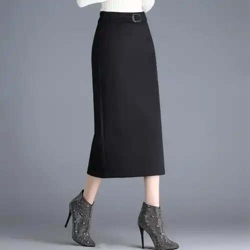 半裙春秋通勤直筒半身秋冬一步中长款包臀裙女半身裙