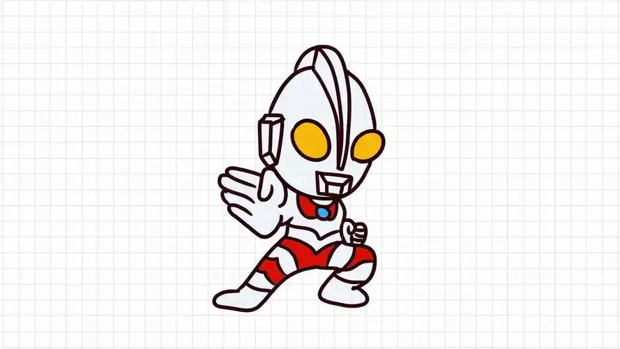 奥特曼简笔画:画奥特曼的如来神掌,卡通简笔画大全