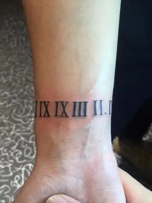 手腕罗马数字_纹身图案手稿图片_鹤针堂的纹身作品集