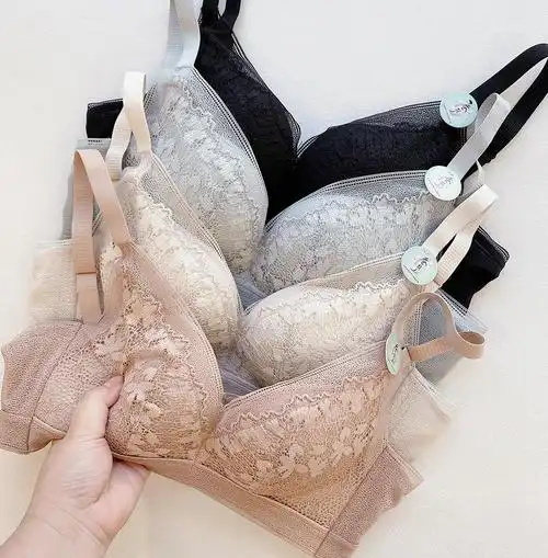 超柔软桑蚕丝真丝内衣提花刺绣一体女装无钢圈性感蕾丝聚拢文胸女