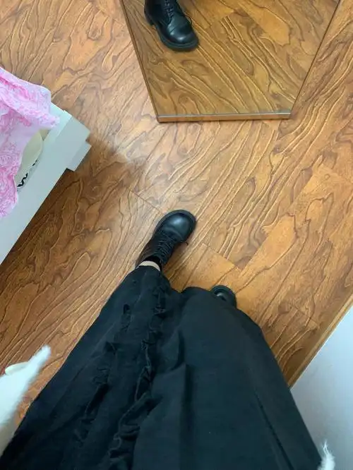 身高158cm体重150斤大码花边半身裙分享