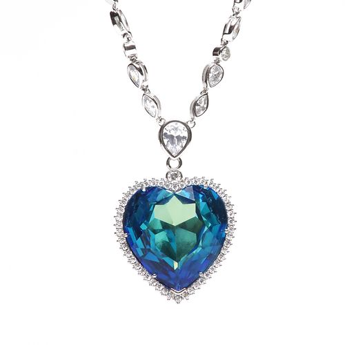 铭闽[网红同款] 海洋之心项链泰坦尼克号海洋之心项链 海洋之星锁 铜