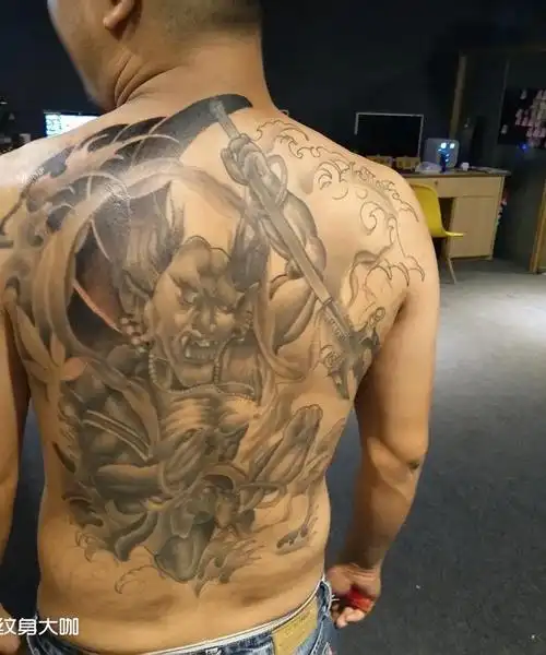 夜叉_纹身图案手稿图片_胡晓霞的纹身作品集