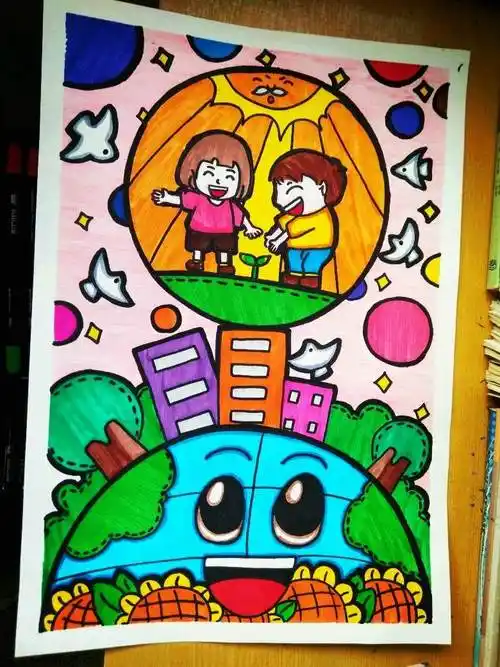 儿童水彩笔画简单又漂亮儿童水彩笔最简单的画画