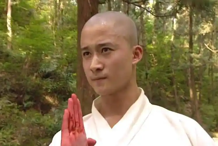 《少林武王》应该是吴京的颜值巅峰期,比《太极宗师》更壮实了一些,既