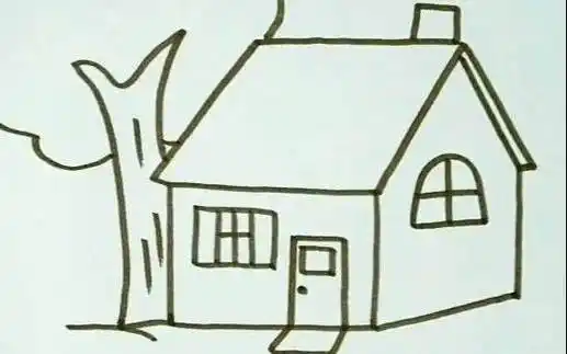 我的家简笔画图片大全 我的家简笔画图片大全儿童画