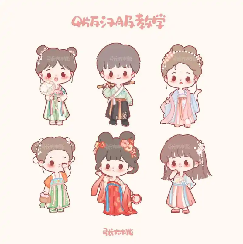 8 | 绘画过程 | 汉服怎么画 整理了一个汉服的画法,要是喜欢的话我