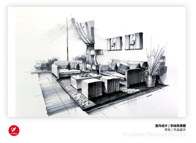 学果网教育平台 的想法: #非凡教育 室内手绘效果图培训, 作品新