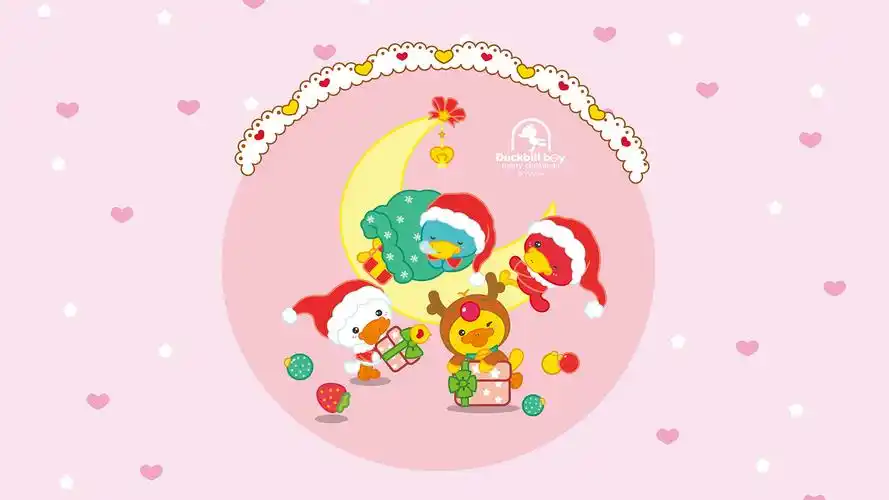 小清新鸭嘴兽可爱卡通高清桌面壁纸