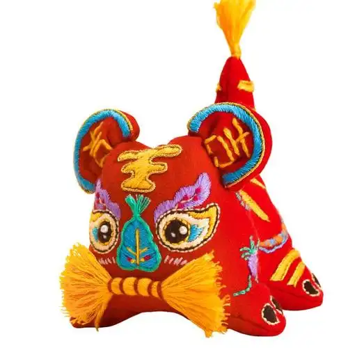 布老虎醒狮平安符香包香囊手工刺绣diy材料包制作缝纫diy材料套装