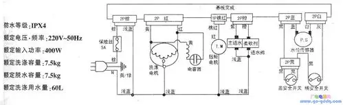 三洋xqb75m1155洗衣机电路图