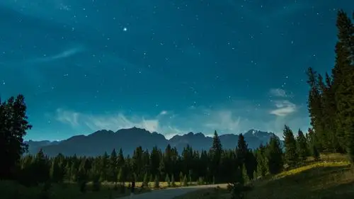 蓝色星空唯美风景图片桌面壁纸