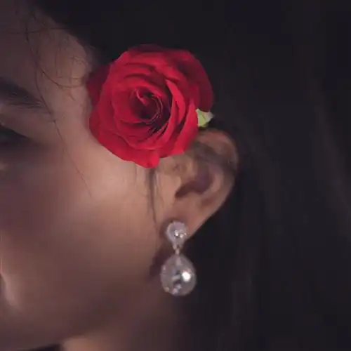 红玫瑰头像玫瑰是美的但更美的是它包含的香味