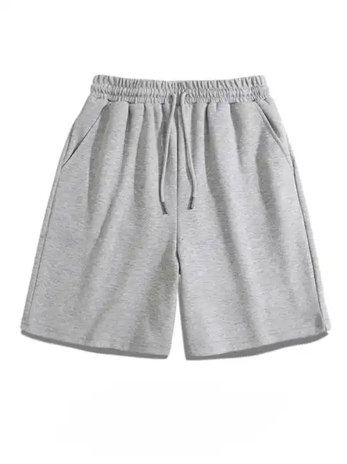 灰色运动短裤女夏天新款直筒五分裤高腰显瘦休闲裤宽松阔腿中裤子