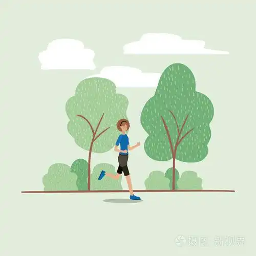 在公园散步的年轻妇女