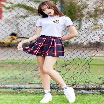 校服套装学院风韩国中学生班服夏季英伦女生毕业照裙子运动会服装 女