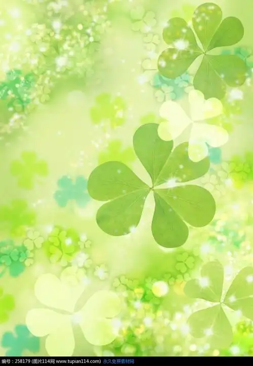唯美四叶草星光背景高清图片_底纹背景_图片114