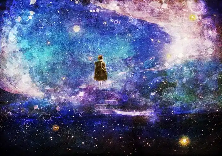 p站美图日本画师katsuo作品星星点点的银河少女梦