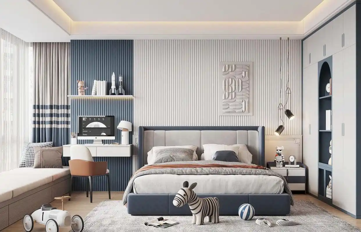 适合青少年的卧室设计效果.  你喜欢这样的装修吗?喜欢点个赞吧.