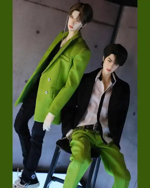 妆师@oo海妖oo绿色西装@李大饼不卖大饼#bjd  #王一博  #番红花特6