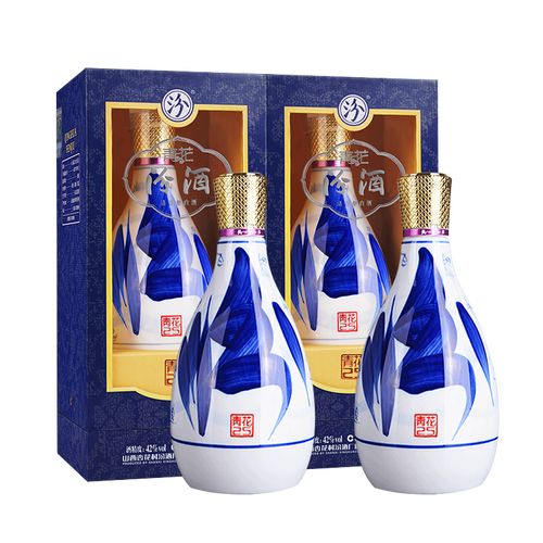 汾酒【厂方运营】杏花村酒 42度青花25 475ml*2瓶 清香型白酒 726元