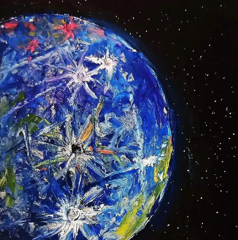 自创星球#油画棒 #画画 - 抖音